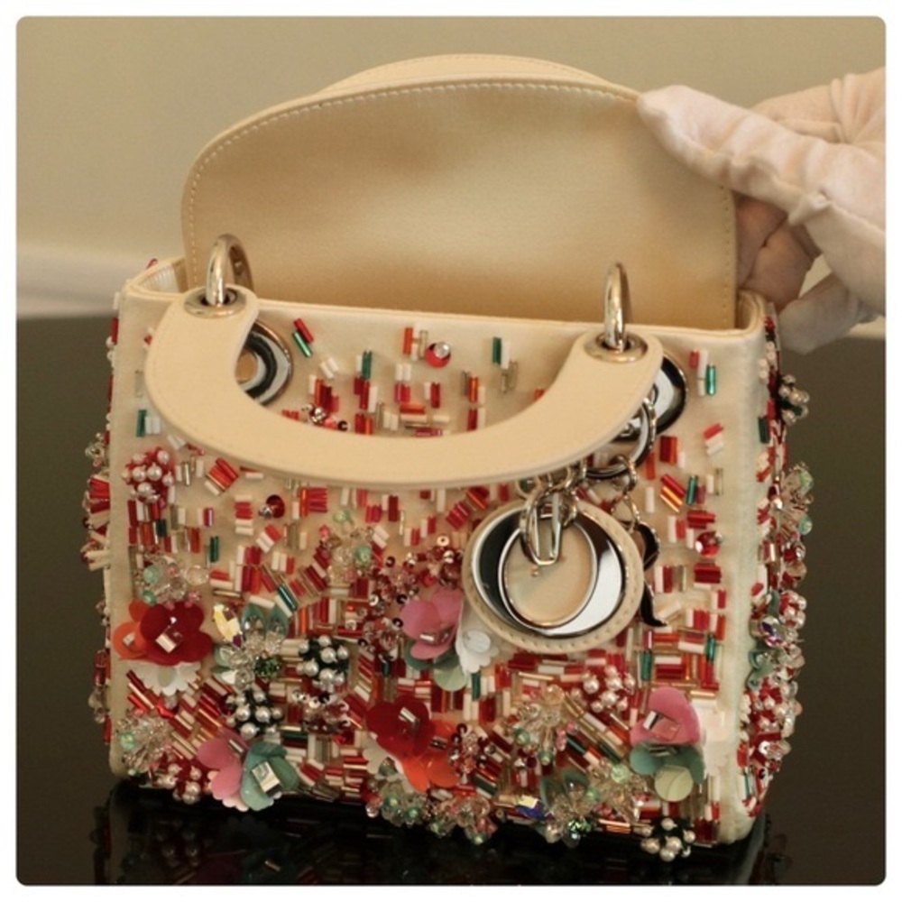 Christian Dior Embellished Satin Mini Lady Dior - Picture 10 of 15